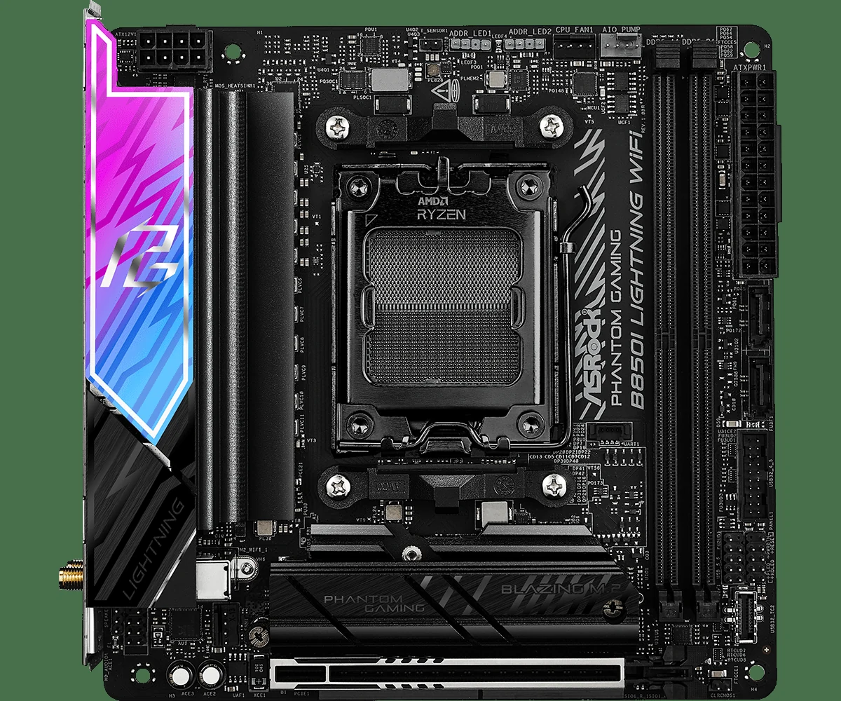 Mainboard ASRock B850I Lightning WiFi - 2 Khe RAM DDR5 - AM5 - NEW