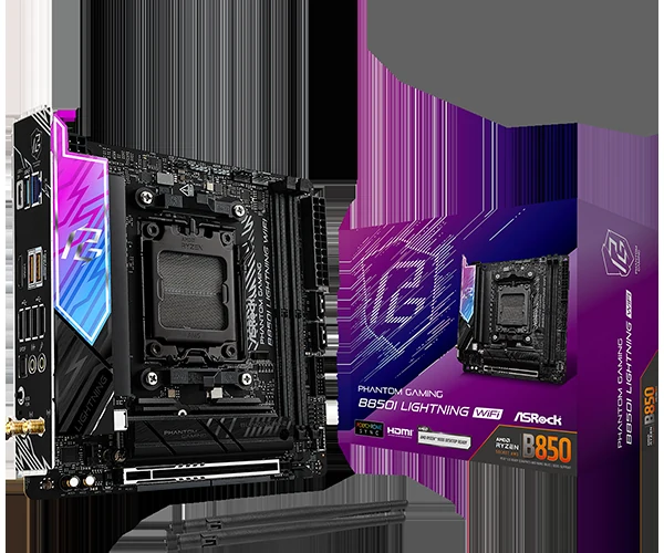 Mainboard ASRock B850I Lightning WiFi - 2 Khe RAM DDR5 - AM5 - NEW