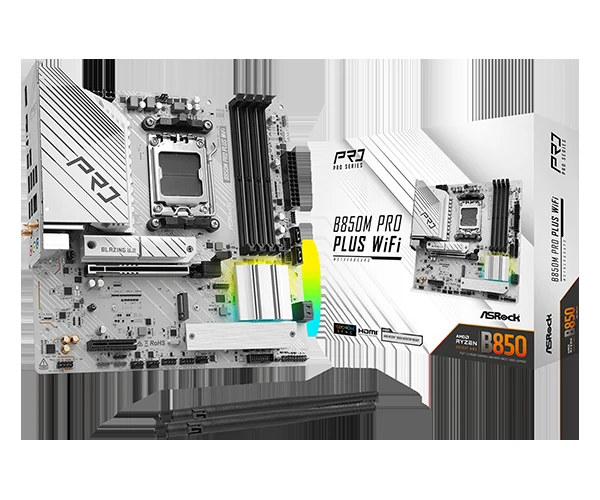 Mainboard ASRock B850M Pro Plus WiFi - 4 Khe RAM DDR5 - AM5 - NEW