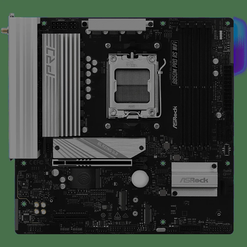 Mainboard ASRock B850M Pro RS WiFi - 4 Khe RAM DDR5 - AM5 - NEW