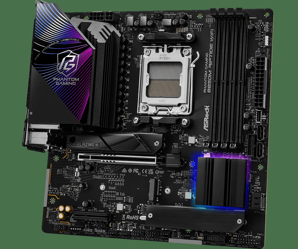 Mainboard ASRock B850M Riptide WiFi - 4 Khe RAM DDR5 - AM5 - NEW
