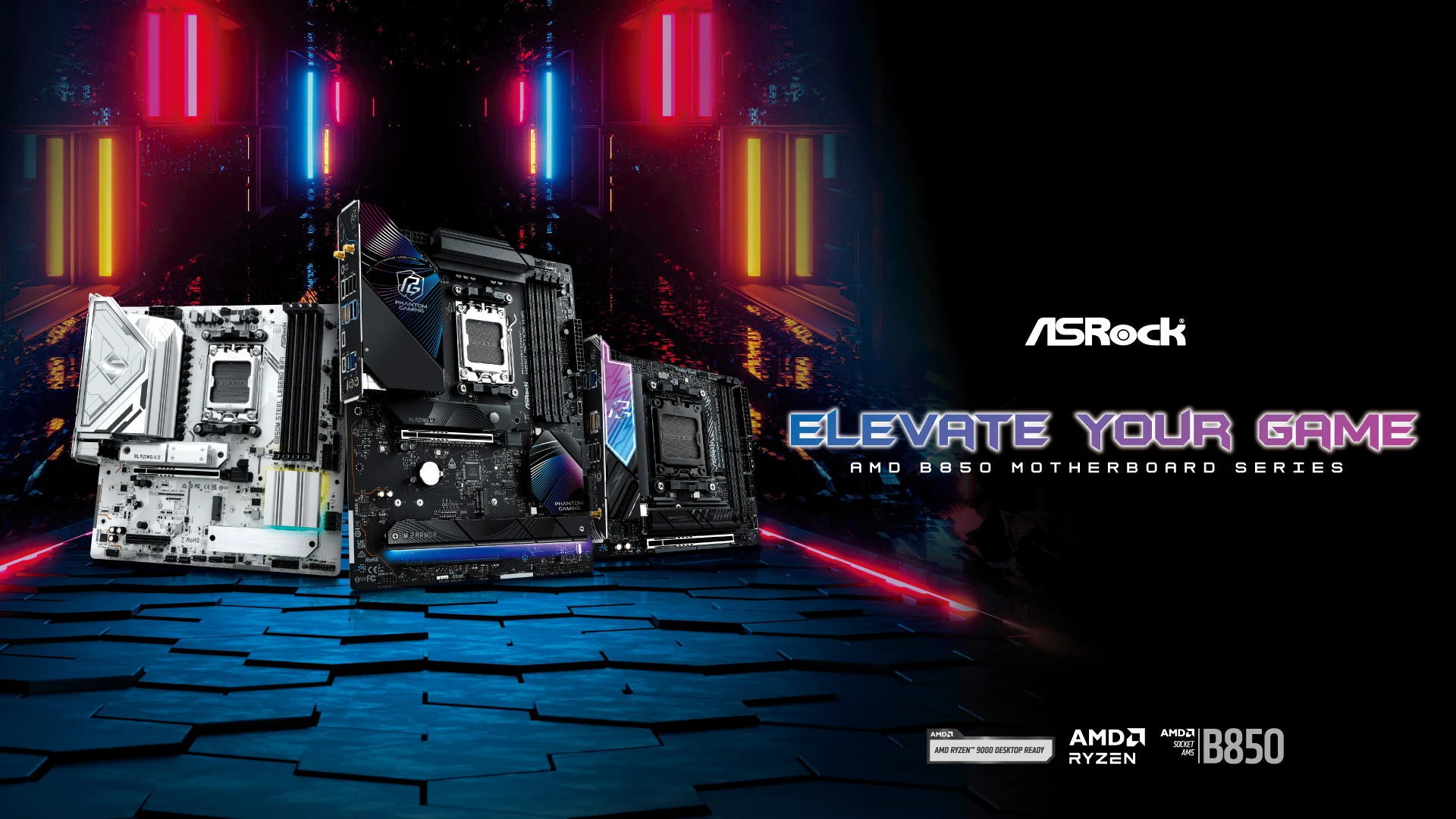 Mainboard ASRock B850M Riptide WiFi - 4 Khe RAM DDR5 - AM5 - NEW