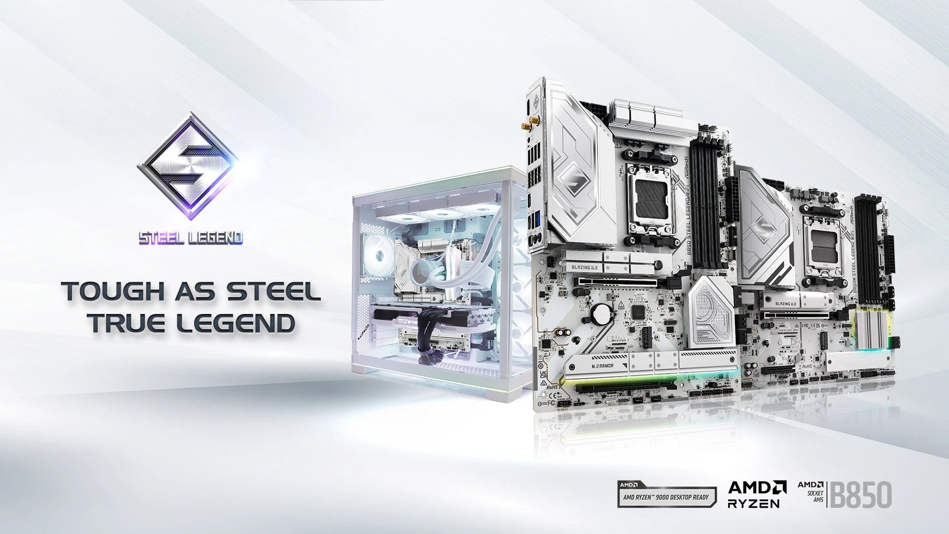 Mainboard ASRock B850M Steel Legend WiFi - 4 Khe RAM DDR5 - AM5 - NEW