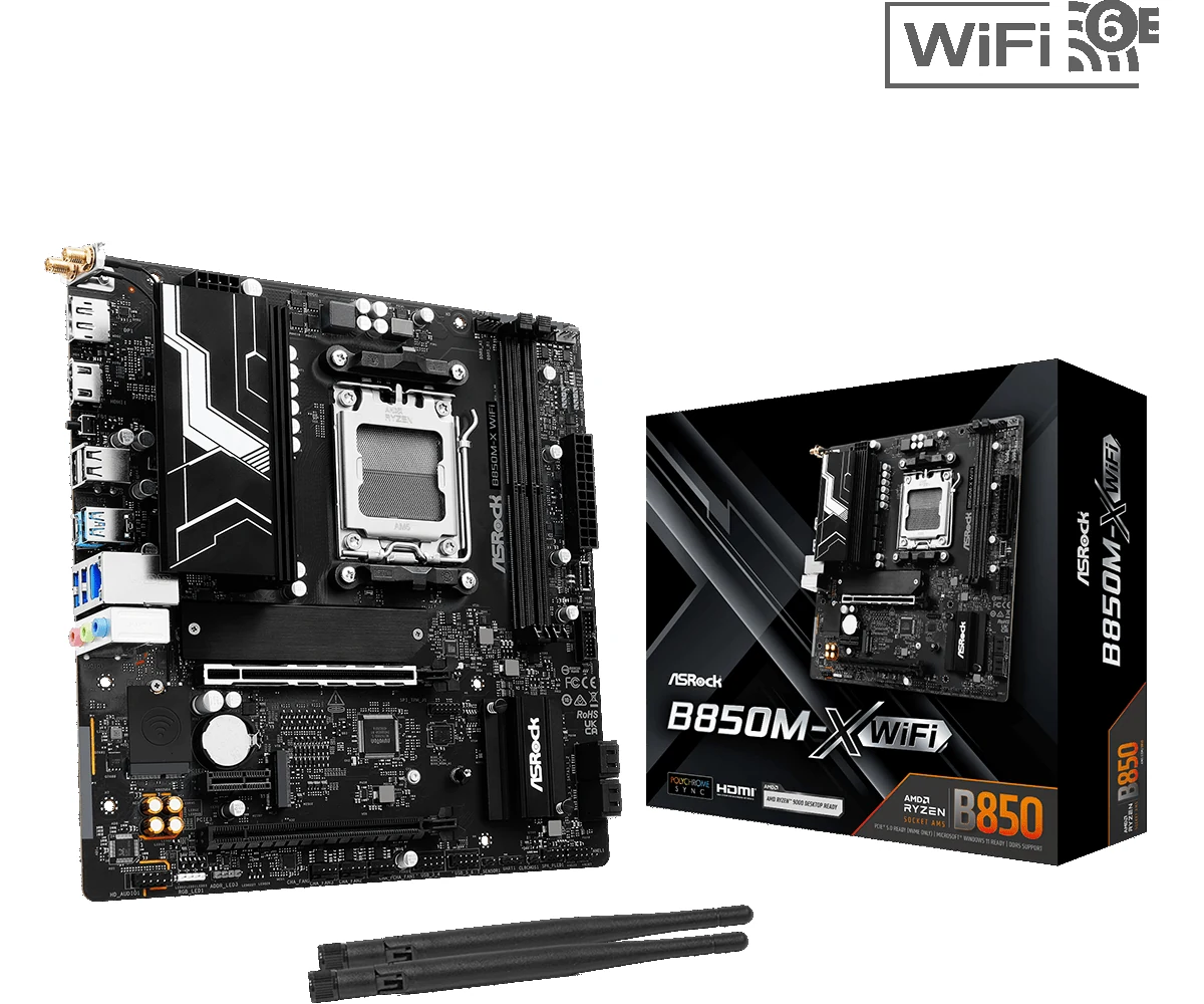 Mainboard ASRock B850M-X - 2 Khe RAM DDR5 - AM5 - NEW