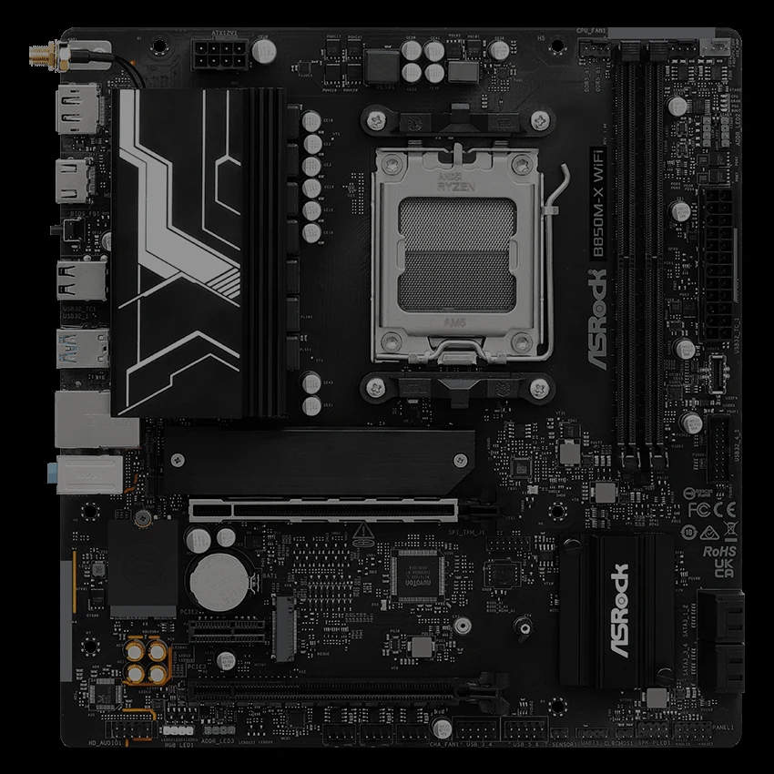 Mainboard ASRock B850M-X - 2 Khe RAM DDR5 - AM5 - NEW