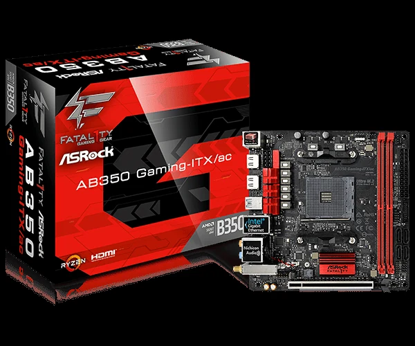 Mainboard ASRock Fatal1ty AB350 Gaming-ITX/ac - AM4 - NEW