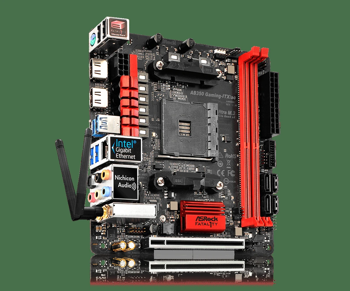 Mainboard ASRock Fatal1ty AB350 Gaming-ITX/ac - AM4 - NEW