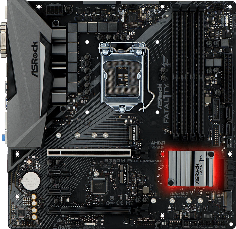 Mainboard ASRock Fatal1ty B360M Performance - LGA 1151 - NEW