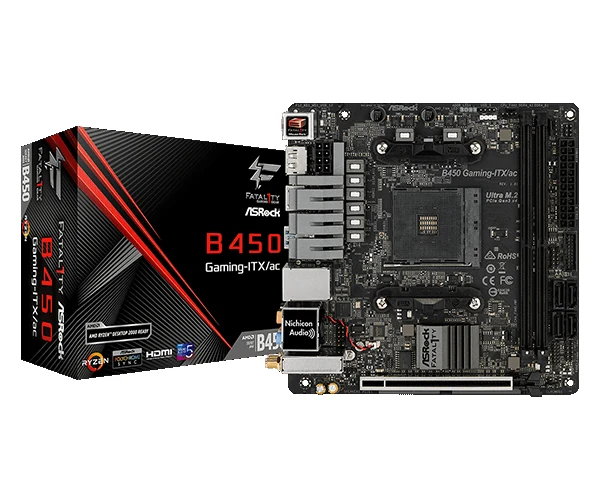 Mainboard ASRock Fatal1ty B450 Gaming-ITX/ac - AM4 - NEW