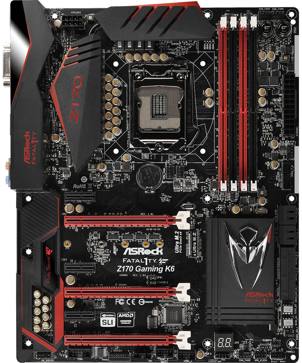 Mainboard ASRock Fatal1ty Z170 Gaming K6 - LGA 1151 - NEW