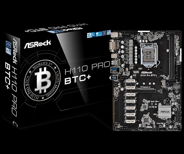 Mainboard ASRock H110 Pro BTC+ - LGA 1151 - NEW