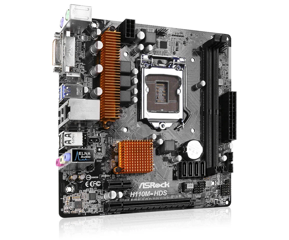 Mainboard ASRock H110M-HDS - LGA 1151 - NEW