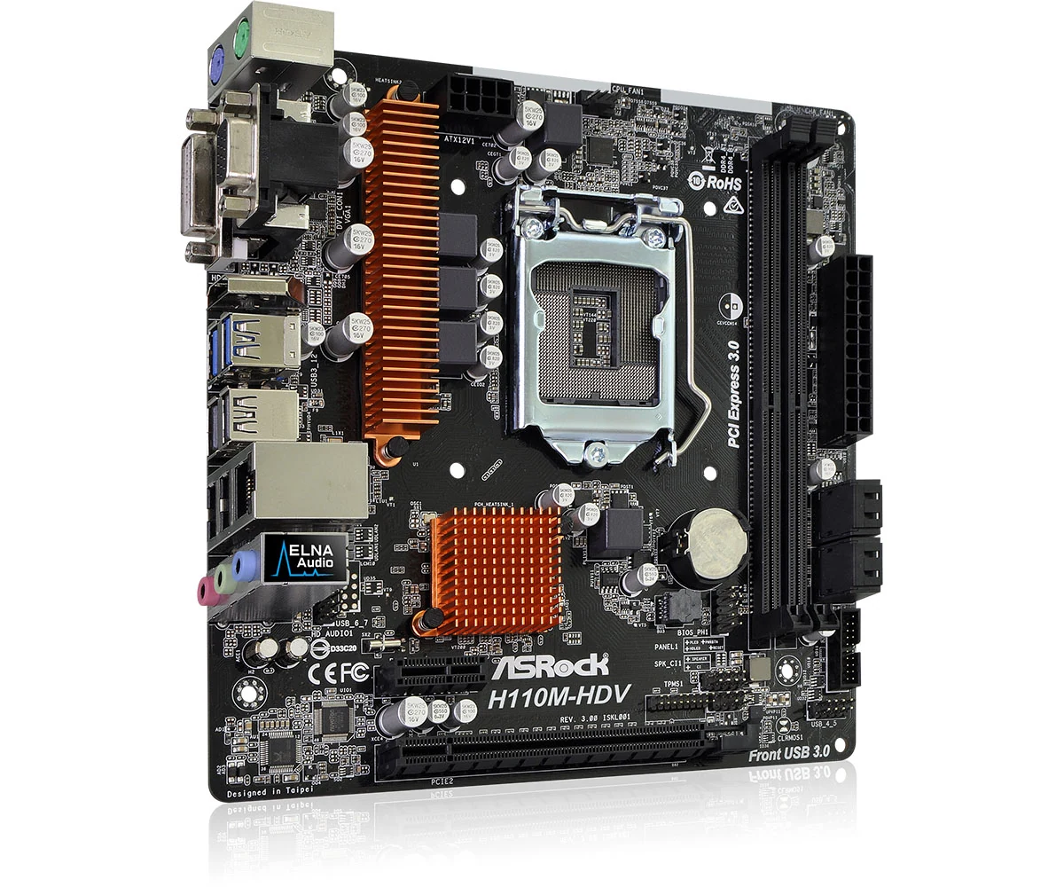 Mainboard ASRock H110M-HDV R3.0 - LGA 1151 - NEW