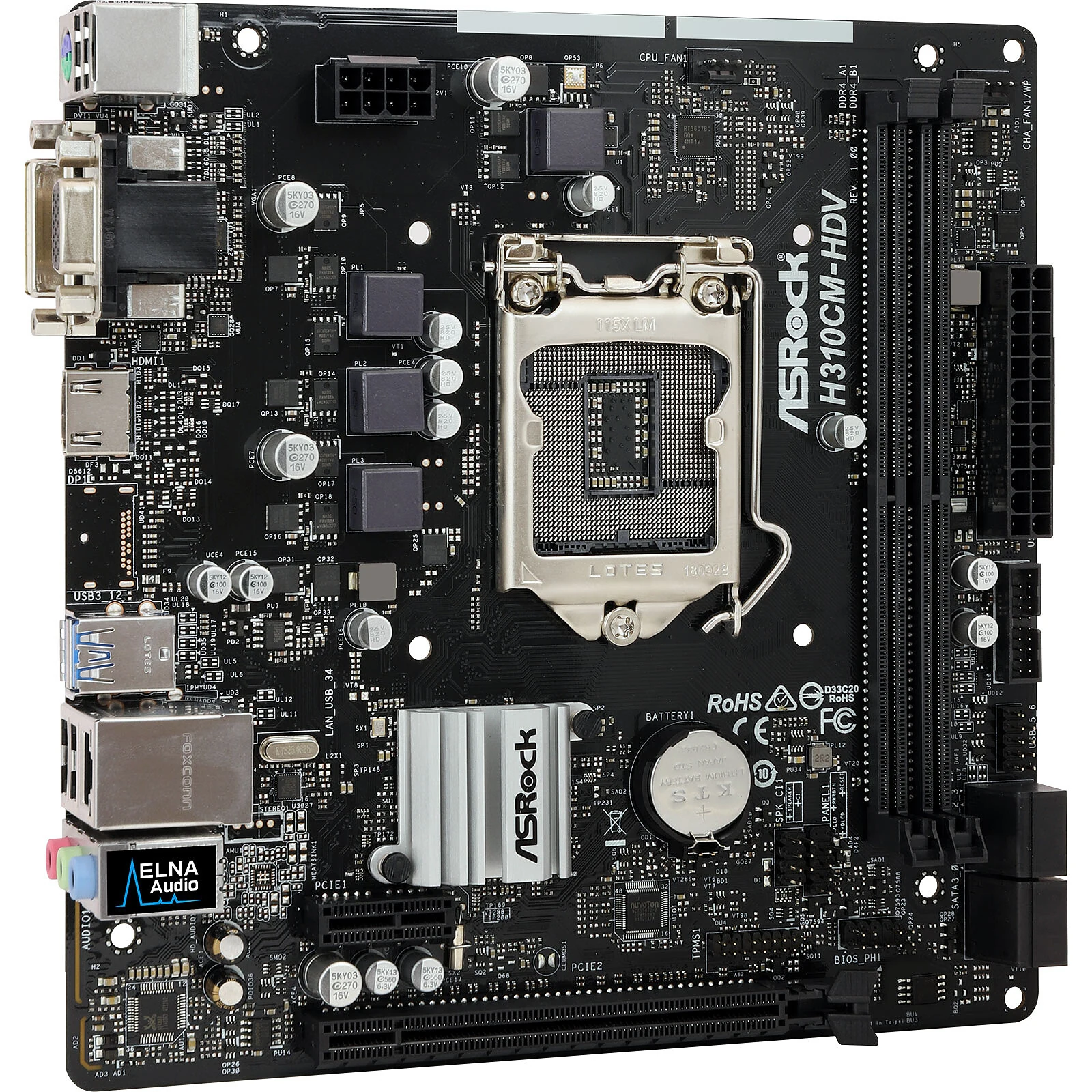 Mainboard ASRock H310CM-HDV - LGA 1151 - NEW