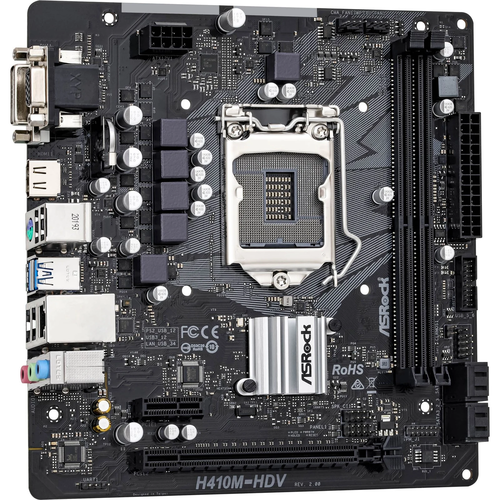 Mainboard ASRock H410M-HDV - LGA 1200 - NEW