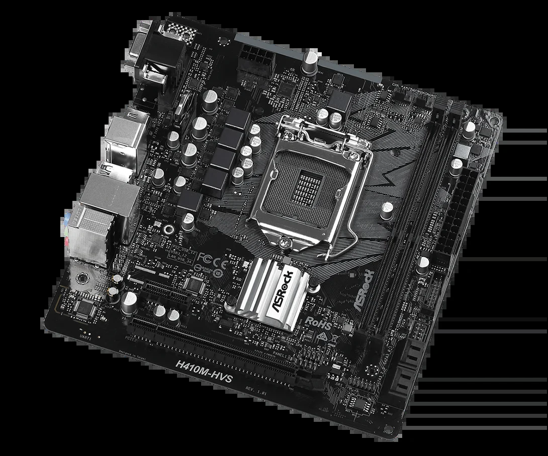 Mainboard ASRock H410M-HVS - LGA 1200 - NEW