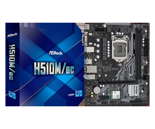 Mainboard ASRock H510M/ac - LGA 1200 - NEW