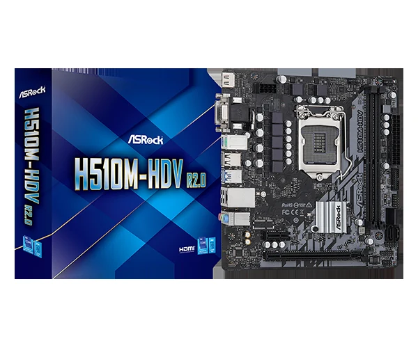 Mainboard ASRock H510M-HDV R2.0 - LGA 1200 - NEW