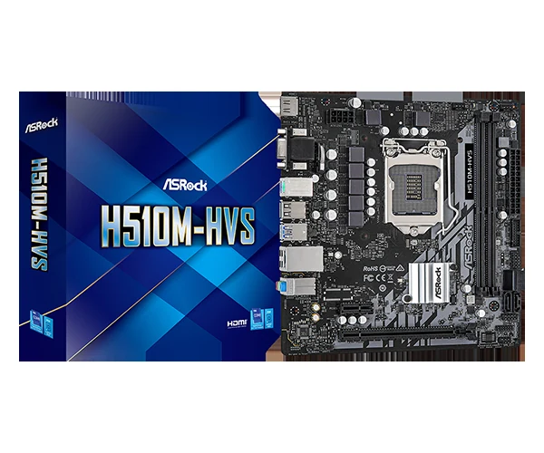 Mainboard ASRock H510M-HVS - LGA 1200 - NEW
