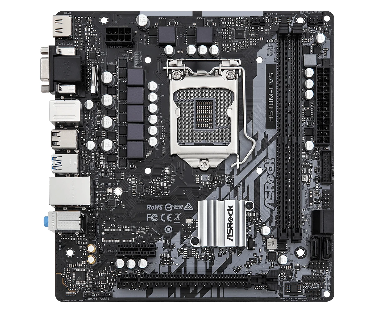 Mainboard ASRock H510M-HVS R2.0 - LGA 1200 - NEW