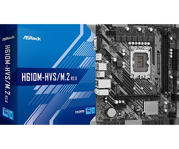 Mainboard ASRock H610M-H2/M.2 - 2 Khe Ram DDR4 - LGA 1700 - NEW