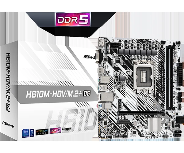 Mainboard ASRock H610M-HDV - 2 Khe Ram DDR4 - LGA 1700 - NEW