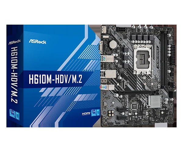 Mainboard ASRock H610M-HDV/M.2 - 2 Khe Ram DDR4 - LGA 1700 - NEW