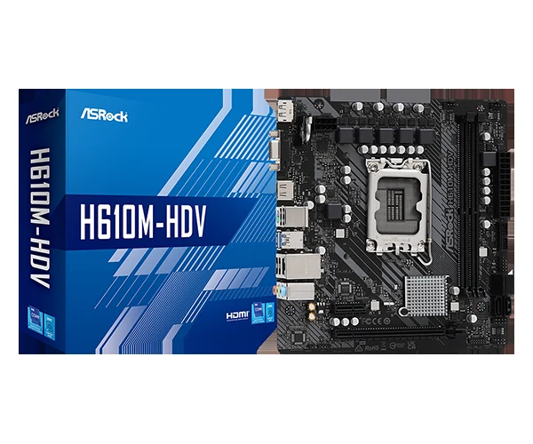Mainboard ASRock H610M-HDV/M.2 - 2 Khe Ram DDR4 - LGA 1700 - NEW