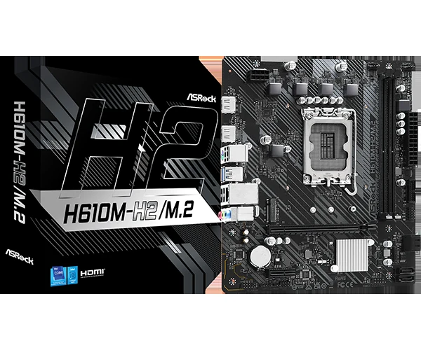Mainboard ASRock H610M-HDV/M.2 R2.0 - 2 Khe Ram DDR4 - LGA 1700 - NEW