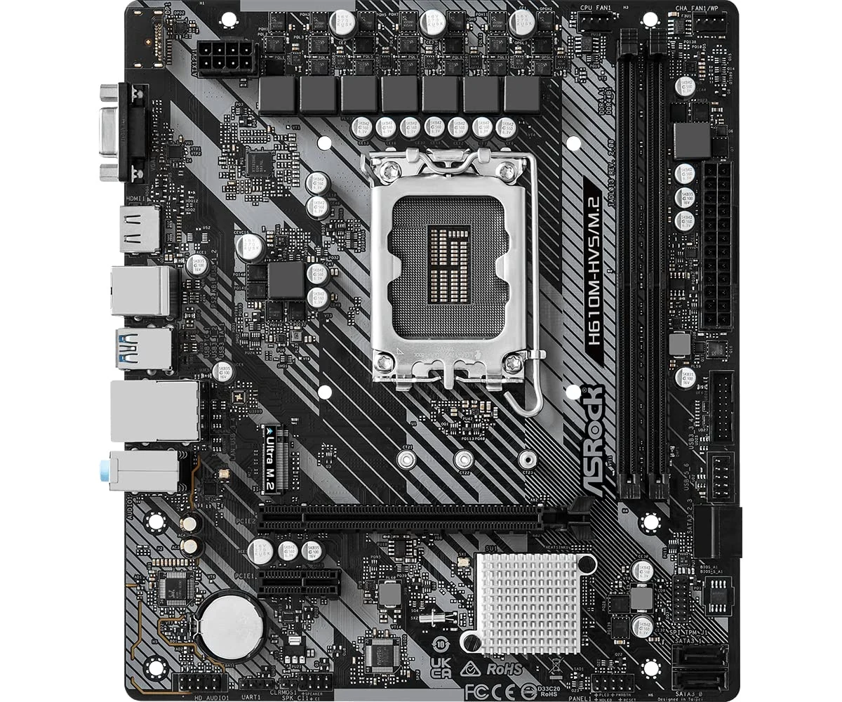 Mainboard ASRock H610M-HVS - 2 Khe Ram DDR4 - LGA 1700 - NEW