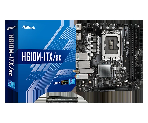 Mainboard ASRock H610M-ITX/ac - 2 Khe Ram DDR4 - LGA 1700 - NEW