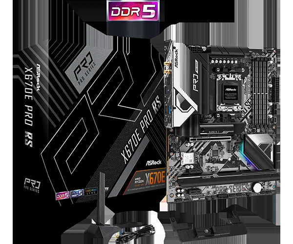 Mainboard ASRock X670E PRO RS - 4 Khe RAM DDR5 - AM5 - NEW