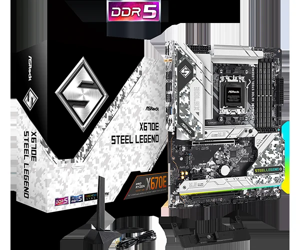 Mainboard ASRock X670E STEEL LEGEND - 4 Khe RAM DDR5 - AM5 - NEW
