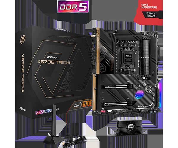Mainboard ASRock X670E TAICHI - 4 Khe RAM DDR5 - AM5 - NEW