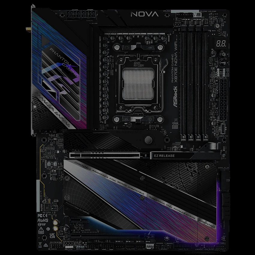 Mainboard ASRock X870 NOVA WIFI - 4 Khe RAM DDR5 - AM5 - NEW