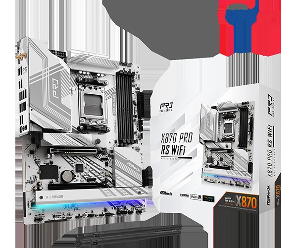 Mainboard ASRock X870 PRO RS WIFI - 4 Khe RAM DDR5 - AM5 - NEW