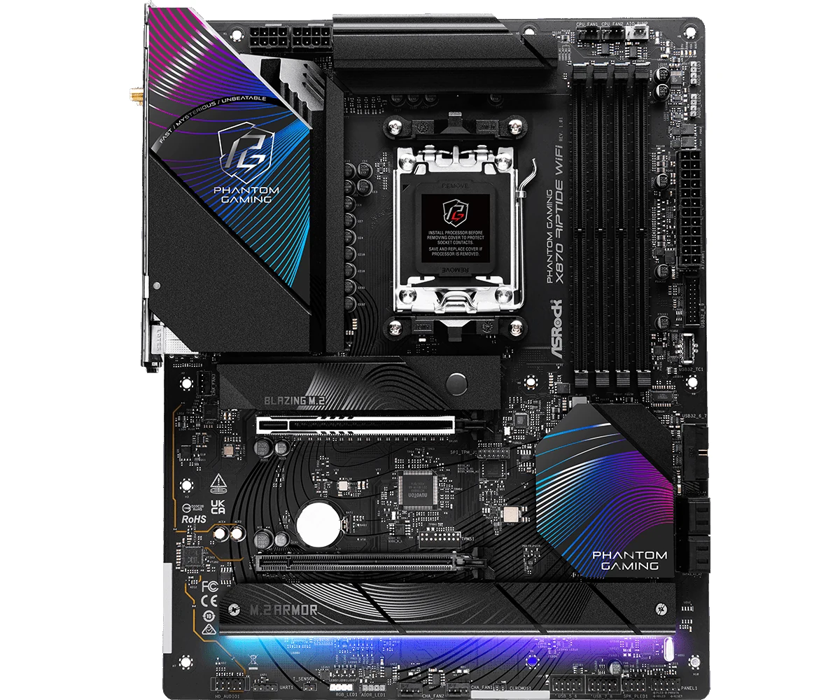 Mainboard ASRock X870 RIPTIDE WIFI - 4 Khe RAM DDR5 - AM5 - NEW
