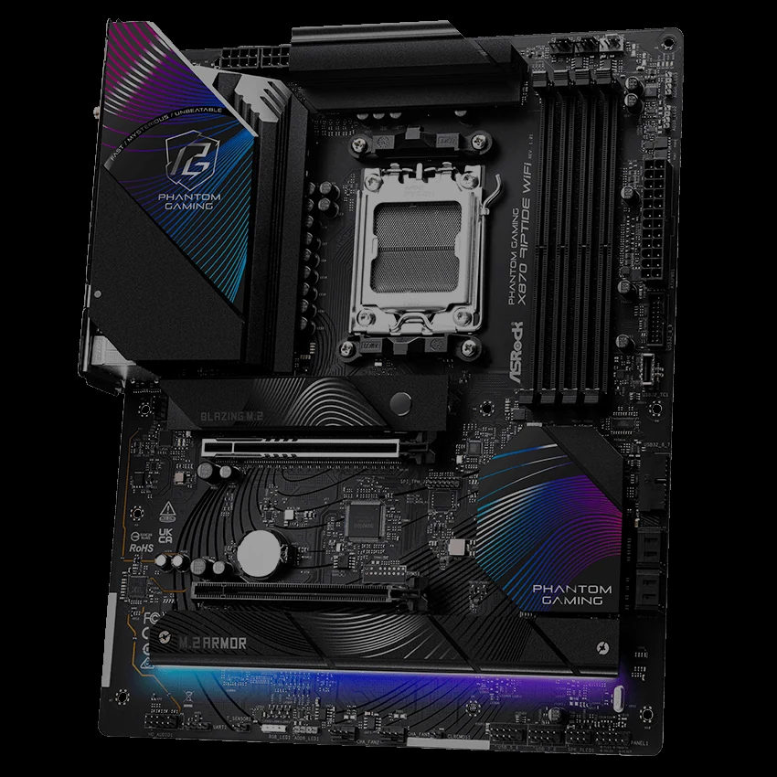 Mainboard ASRock X870 RIPTIDE WIFI - 4 Khe RAM DDR5 - AM5 - NEW