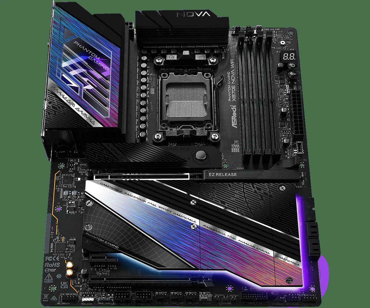 Mainboard ASRock X870E NOVA WIFI - 4 Khe RAM DDR5 - AM5 - NEW