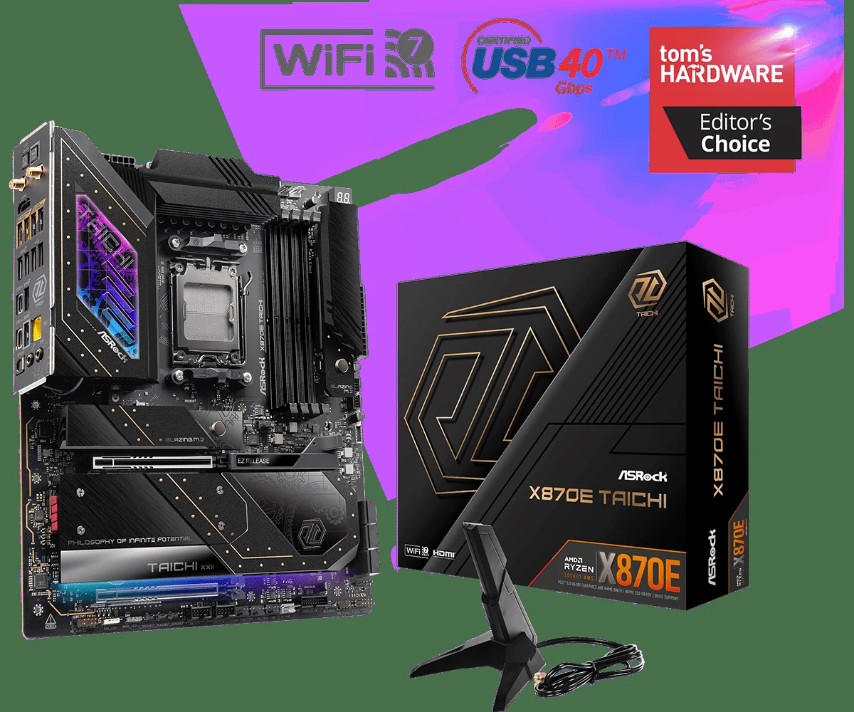 Mainboard ASRock X870E TAICHI OCF - 2 Khe RAM DDR5 - AM5 - NEW
