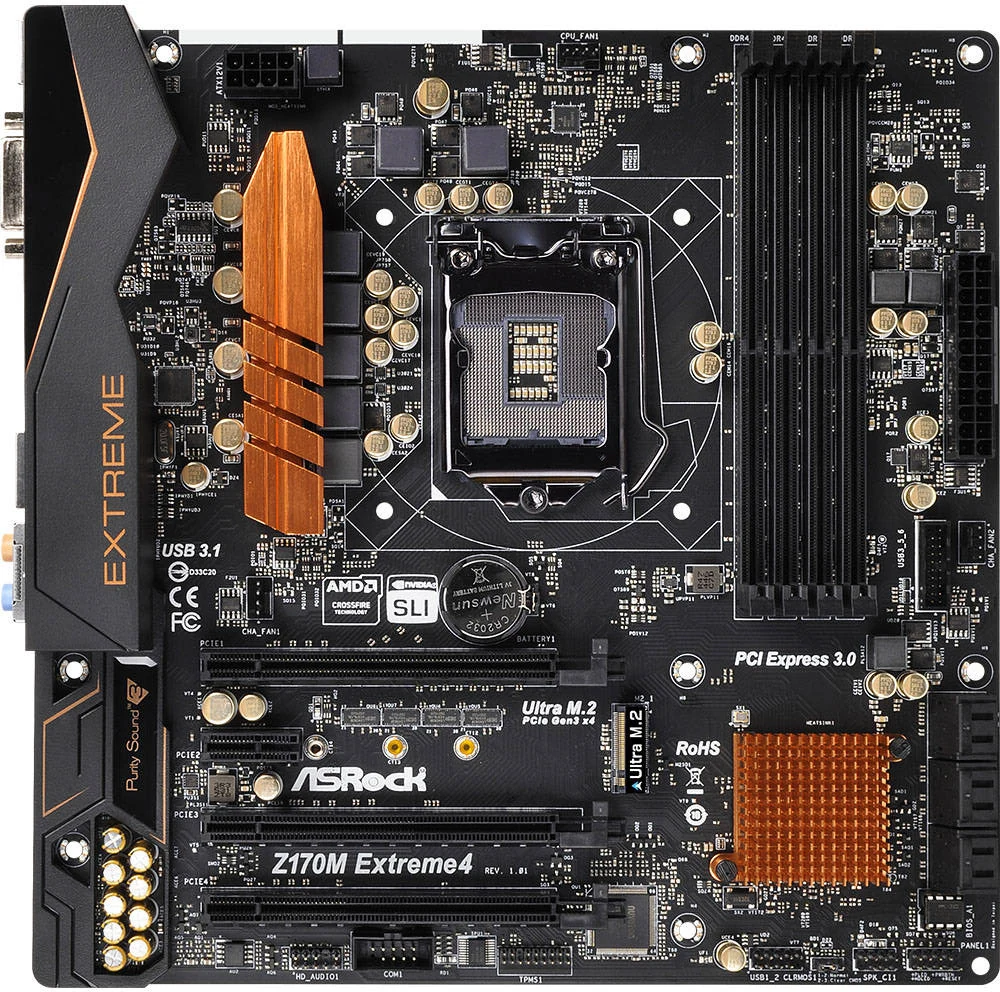 Mainboard ASRock Z170M Extreme4 - LGA 1151 - NEW