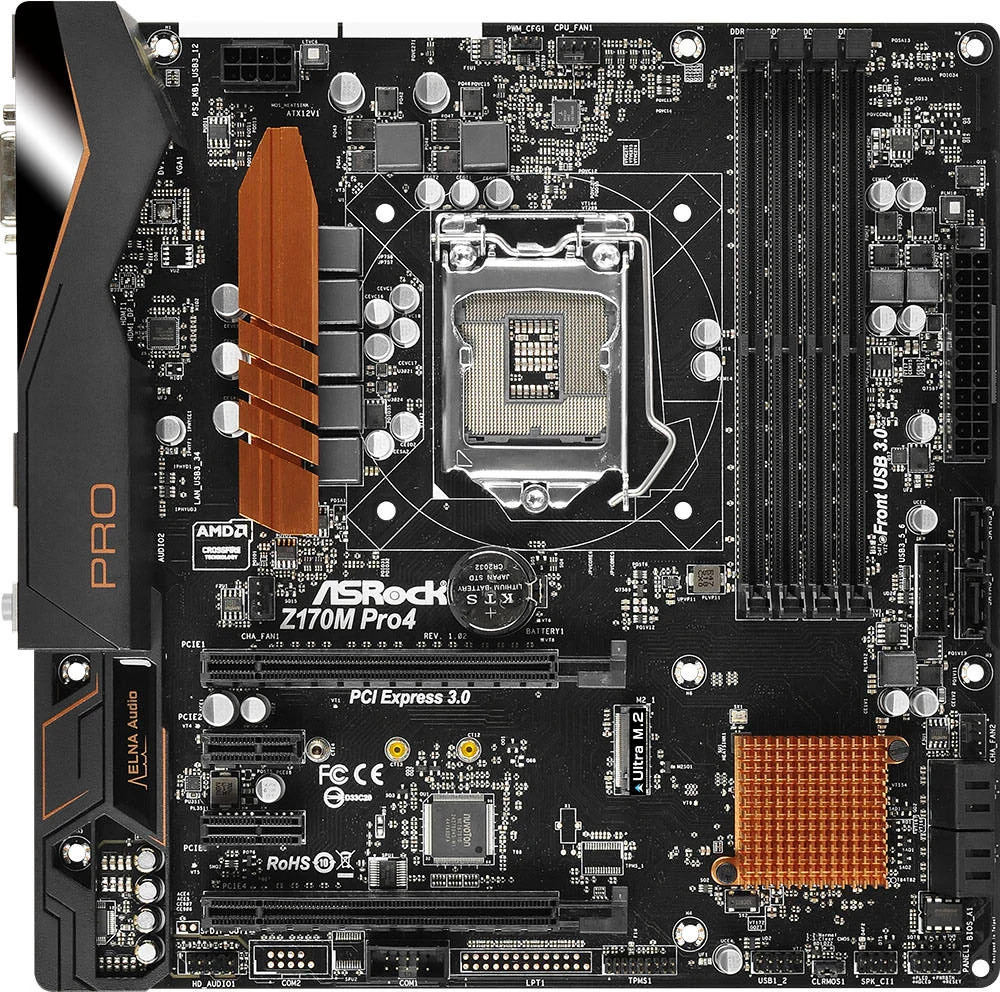 Mainboard ASRock Z170M Pro4 - LGA 1151 - NEW