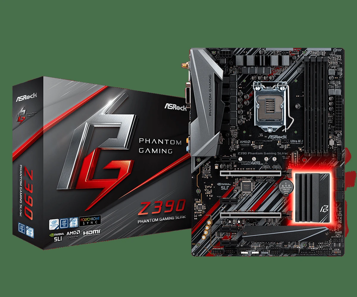 Mainboard ASRock Z390 Phantom Gaming SLI/ac - LGA 1151 - NEW