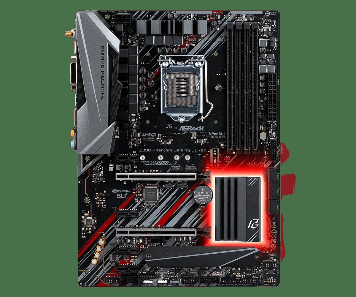 Mainboard ASRock Z390 Phantom Gaming SLI/ac - LGA 1151 - NEW