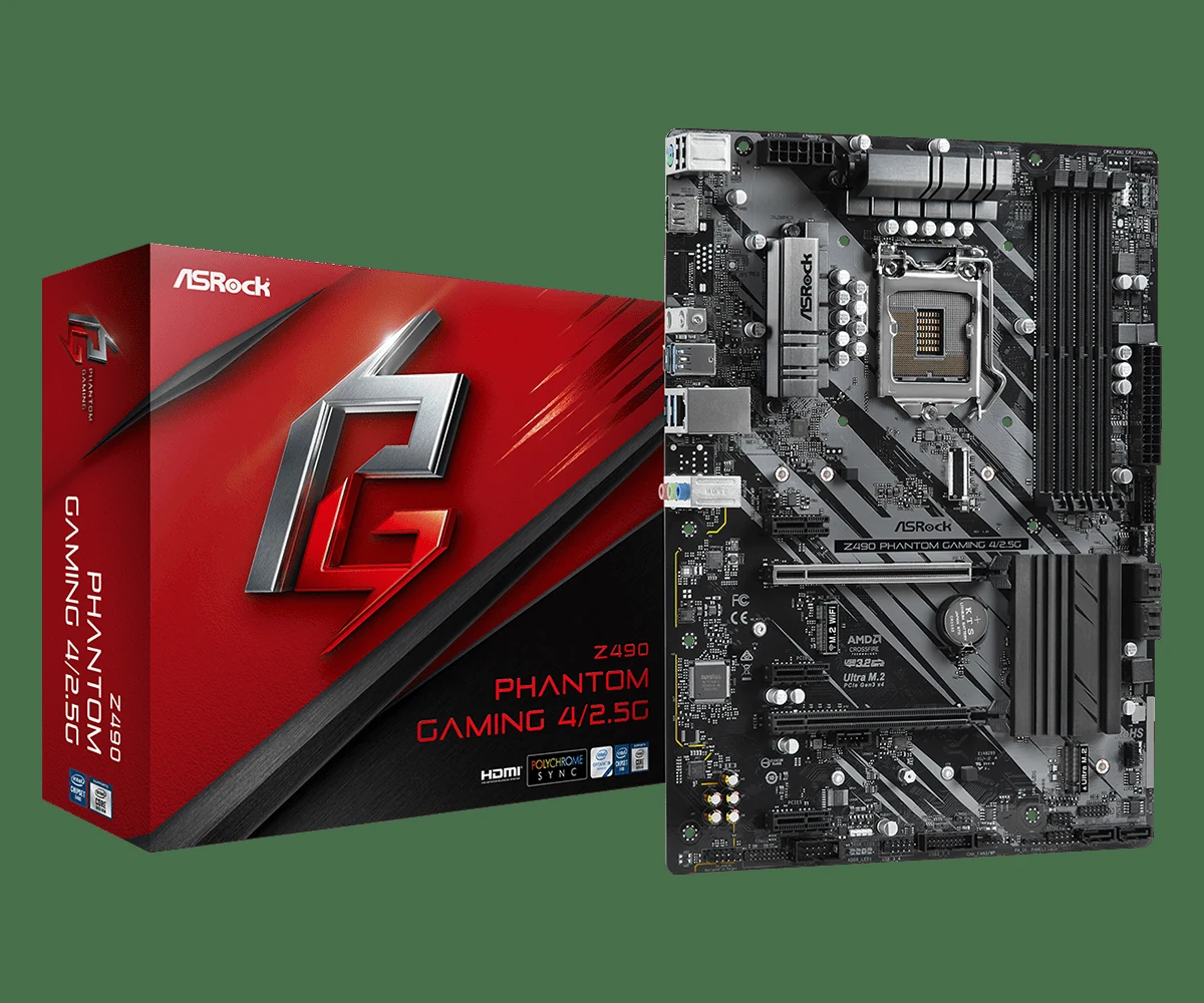 Mainboard ASRock Z490 Phantom Gaming 4/2.5G - LGA 1200 - NEW