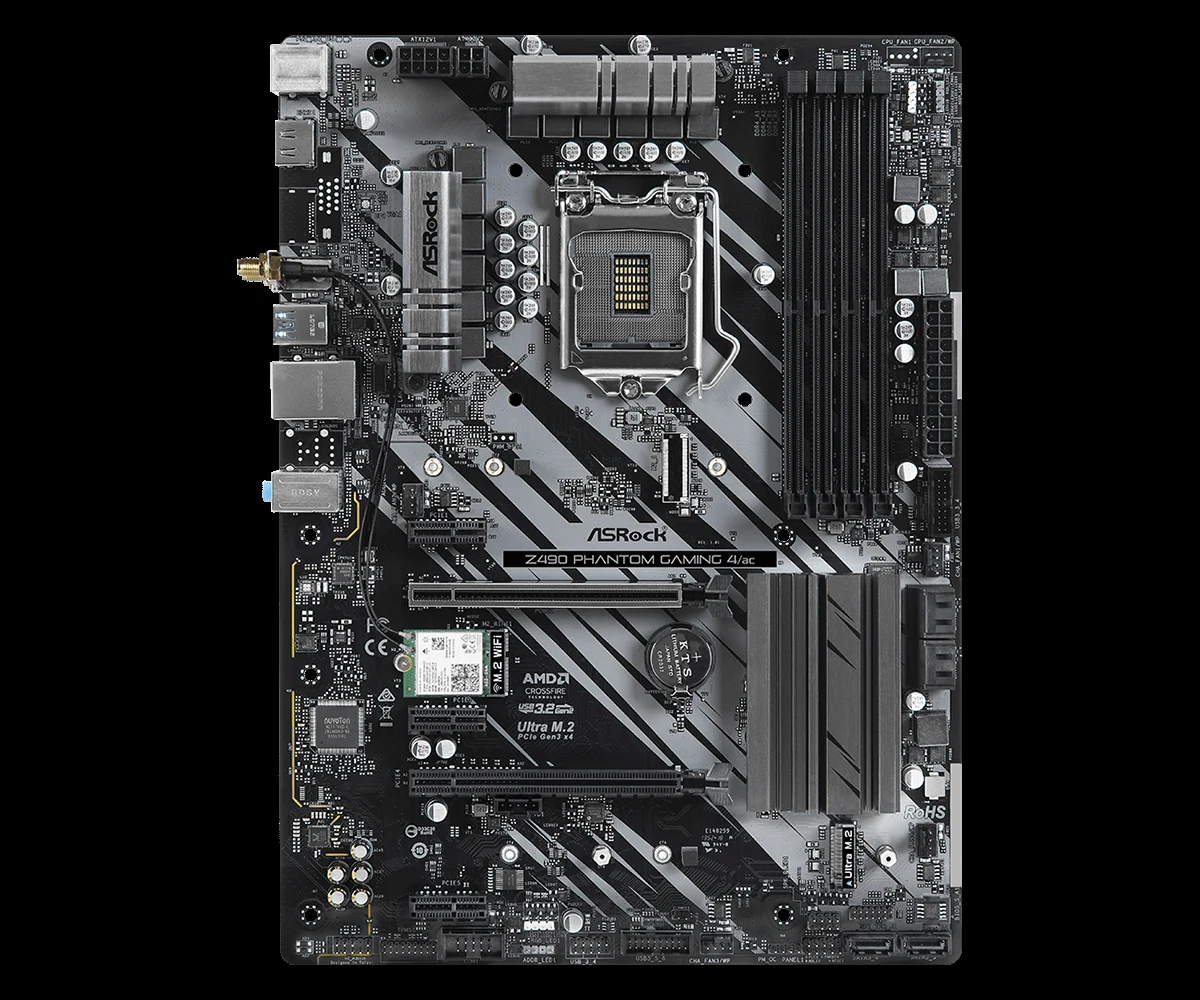 Mainboard ASRock Z490 Phantom Gaming 4/ac - LGA 1200 - NEW