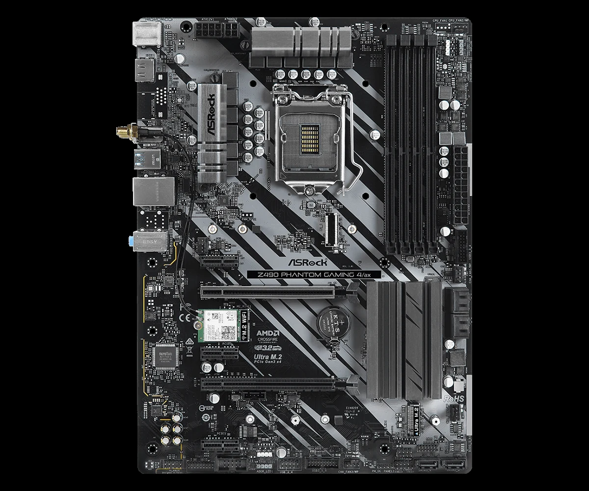 Mainboard ASRock Z490 Phantom Gaming 4/ax - LGA 1200 - NEW