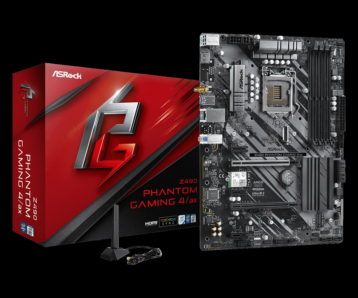 Mainboard ASRock Z490 Phantom Gaming 4/ax - LGA 1200 - NEW
