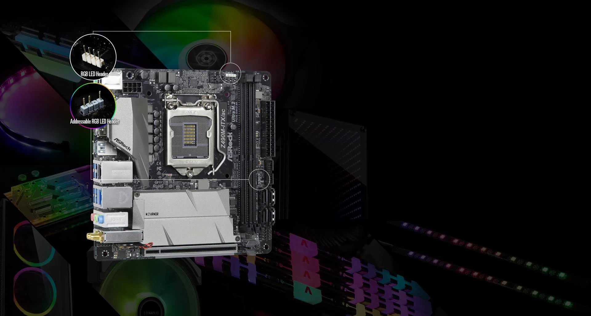 Mainboard ASRock Z490M-ITX/ac - LGA 1200 - NEW