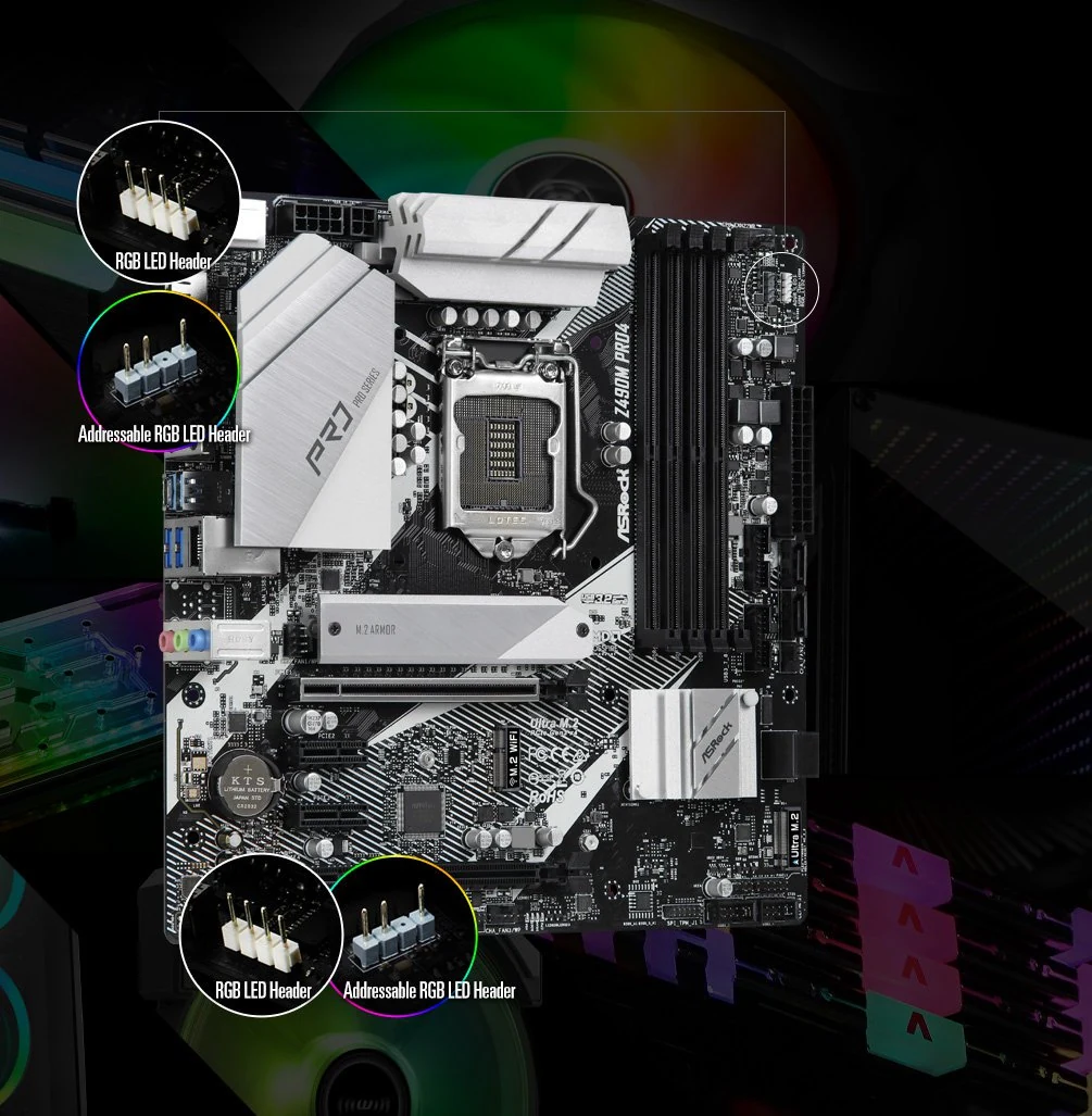 Mainboard ASRock Z490M Pro4 - LGA 1200 - NEW